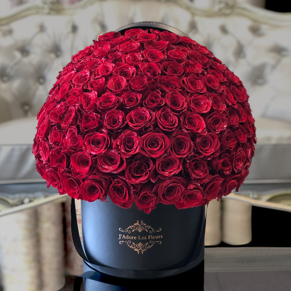 Signature Red Rose Birthday Box - JLF Los Angeles Florist