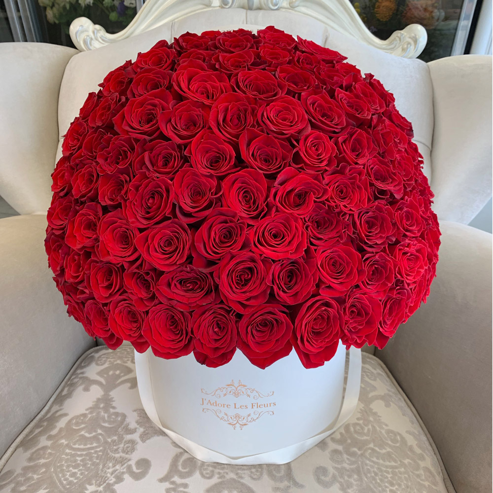 Signature Red Rose Birthday Box - JLF Los Angeles Florist