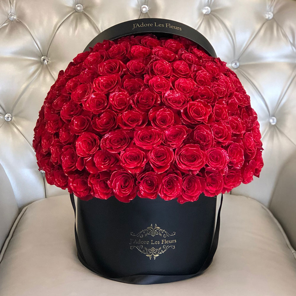 Signature Red Rose Birthday Box - JLF Los Angeles Florist