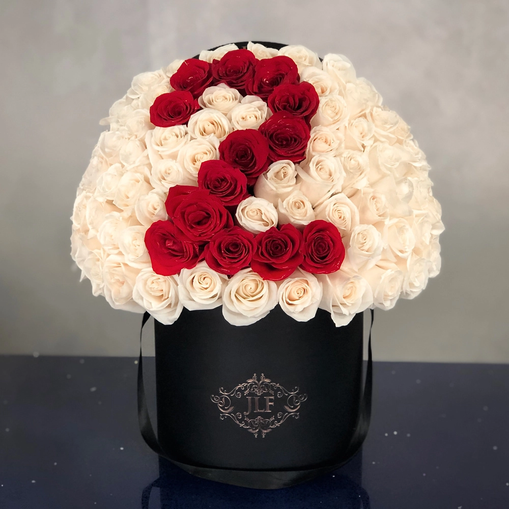 Custom Number or Letter Dome-shape Rose Box