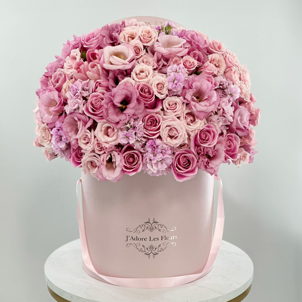 Glitter Pink Roses - Vegas Flowers Delivery