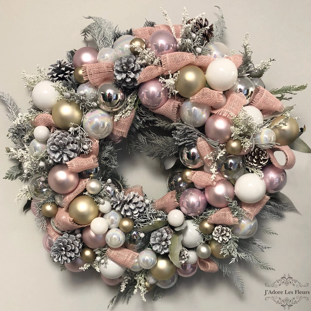 JLF Wreath with Powder Pinks