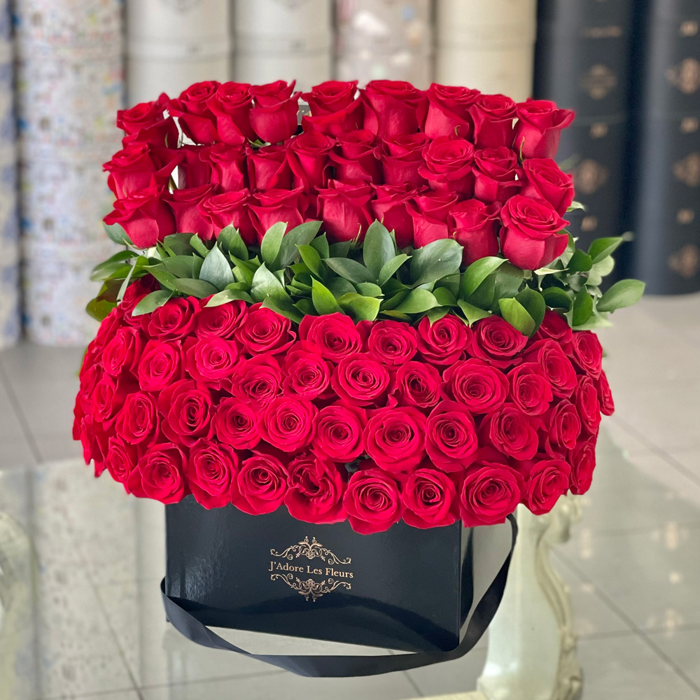 JLF Signature Red standing Roses - JLF Los Angeles